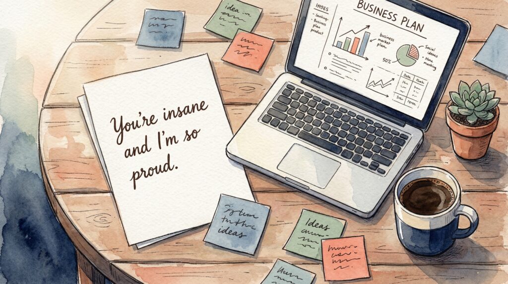 A_laptop_displaying_a_business_plan_sits_on_a_plbE10c9